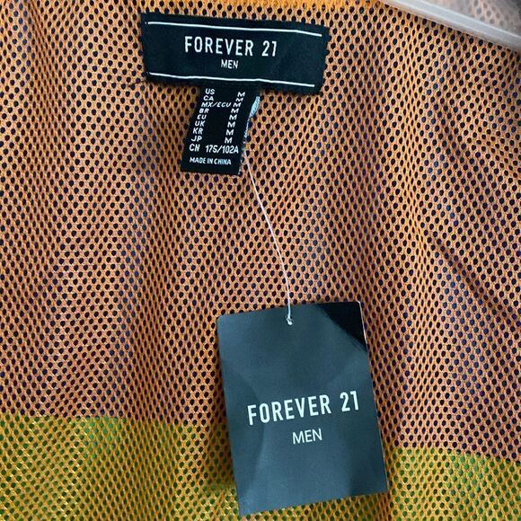 FOREVER 21 Men’s Multi Color Windbreaker Jacket Size M NWT - Picture 3 of 7